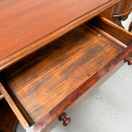 Victorian Mahogany Side Table With Carved Front Legs