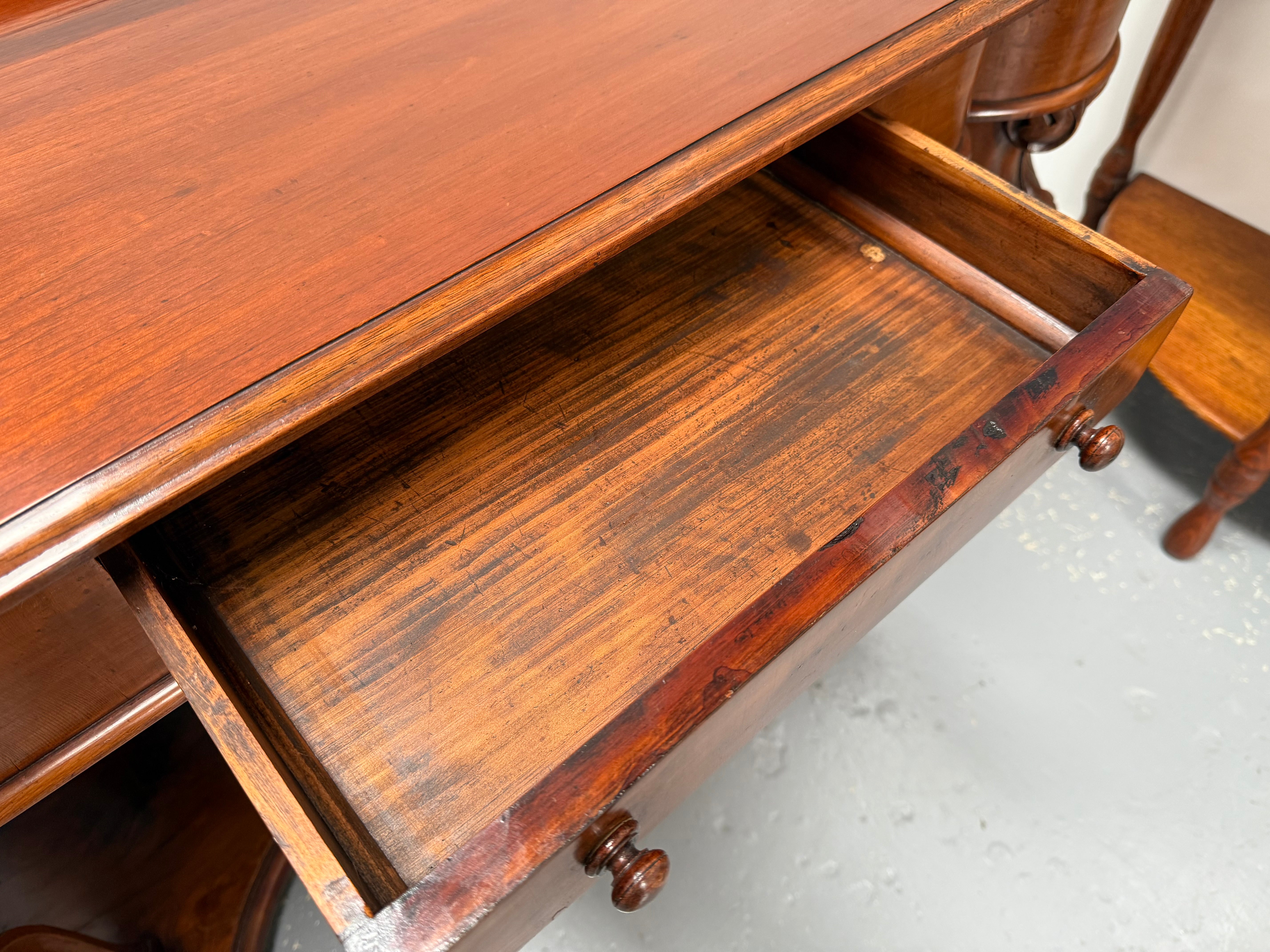 Victorian Mahogany Side Table With Carved Front Legs | Antique & Vintage | Moonee Ponds Antiques | Australia Wide Delivery