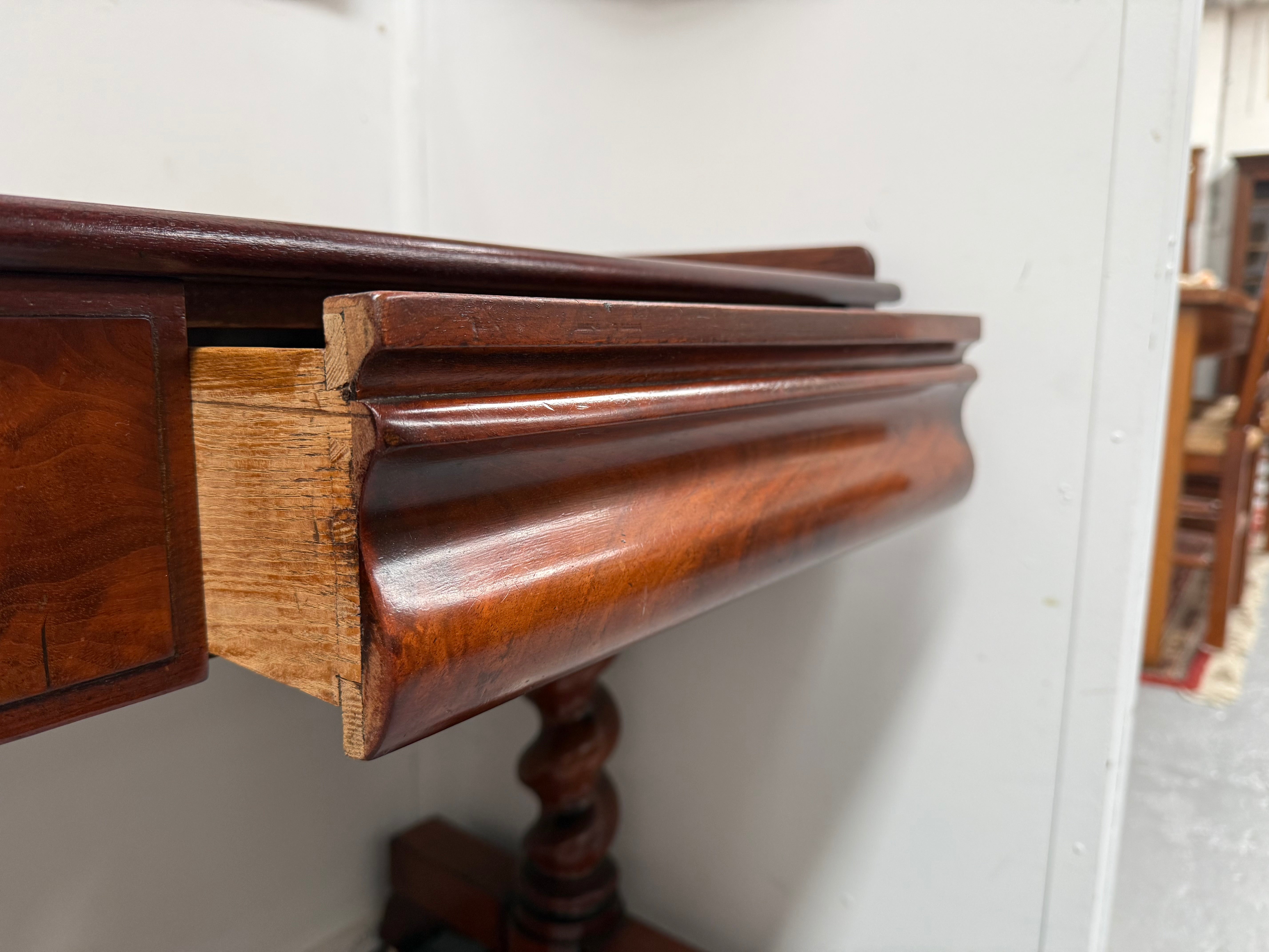 Elegant Victorian Side Table With two Drawers | Antique & Vintage | Moonee Ponds Antiques | Australia Wide Delivery