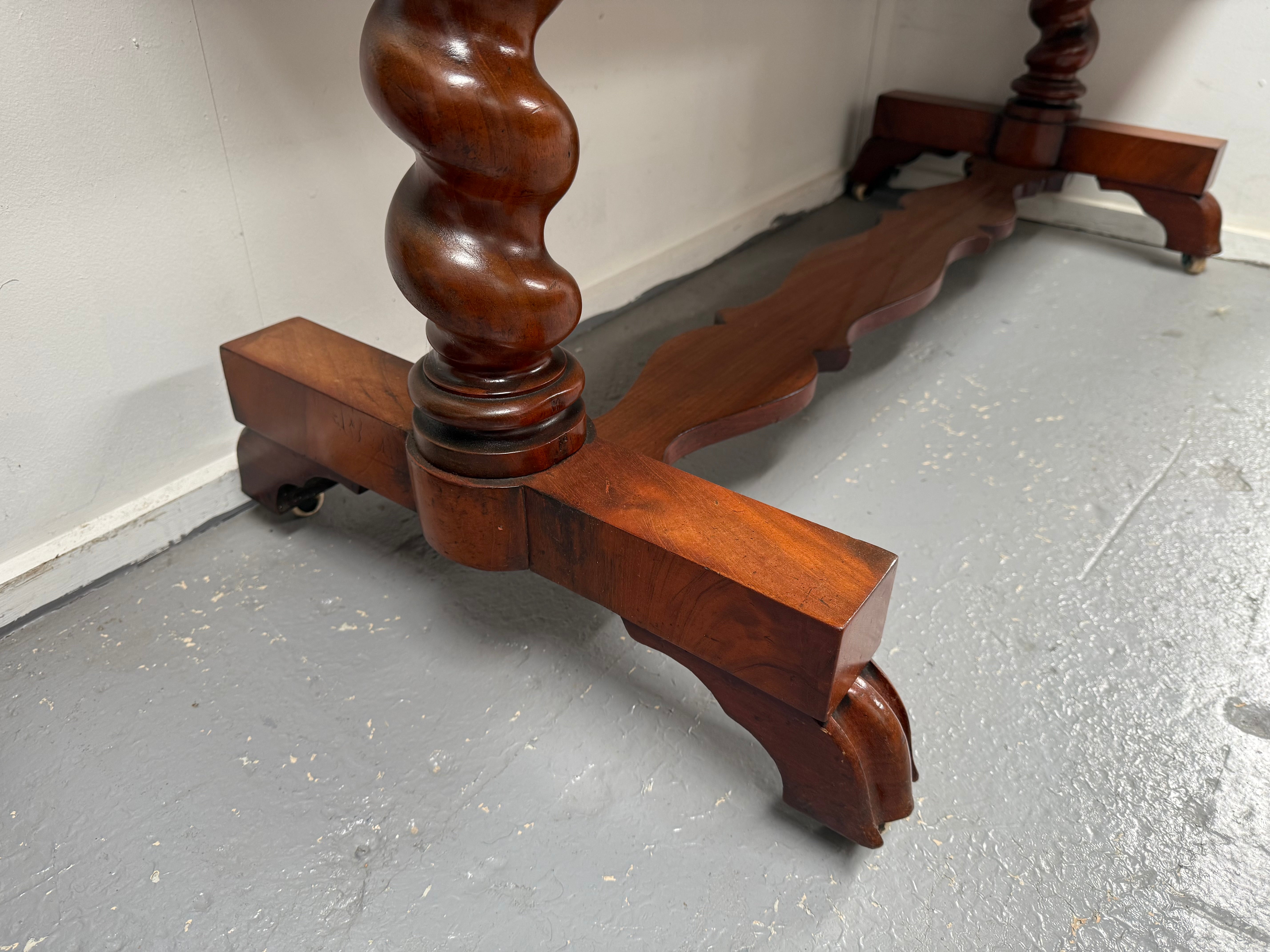 Elegant Victorian Side Table With two Drawers | Antique & Vintage | Moonee Ponds Antiques | Australia Wide Delivery