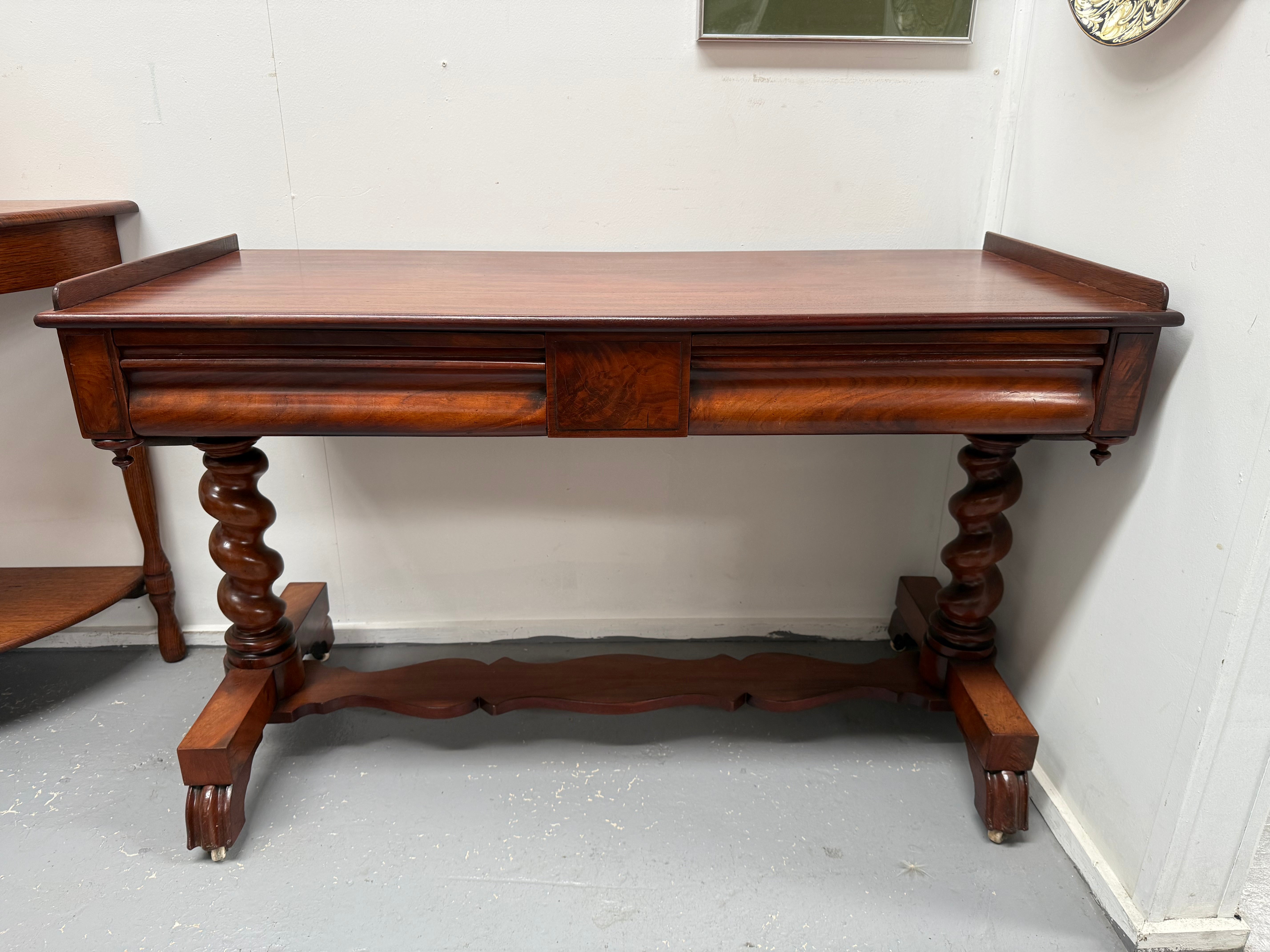 Elegant Victorian Side Table With two Drawers | Antique & Vintage | Moonee Ponds Antiques | Australia Wide Delivery