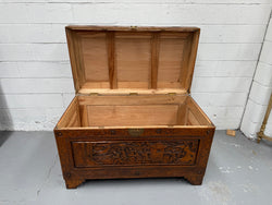 Large Vintage Oriental Carved Camphor Wood Chest | Antique & Vintage | Moonee Ponds Antiques | Australia Wide Delivery