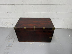 Antique Brass Bound Mahogany Sea Chest | Antique & Vintage | Moonee Ponds Antiques | Australia Wide Delivery