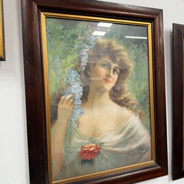 Beautiful Oleograph Picture of a Lady