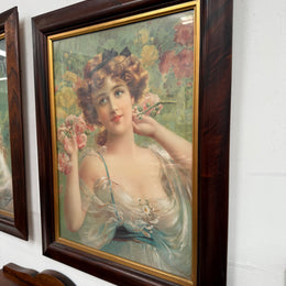 Beautiful Oleograph Picture of a Lady