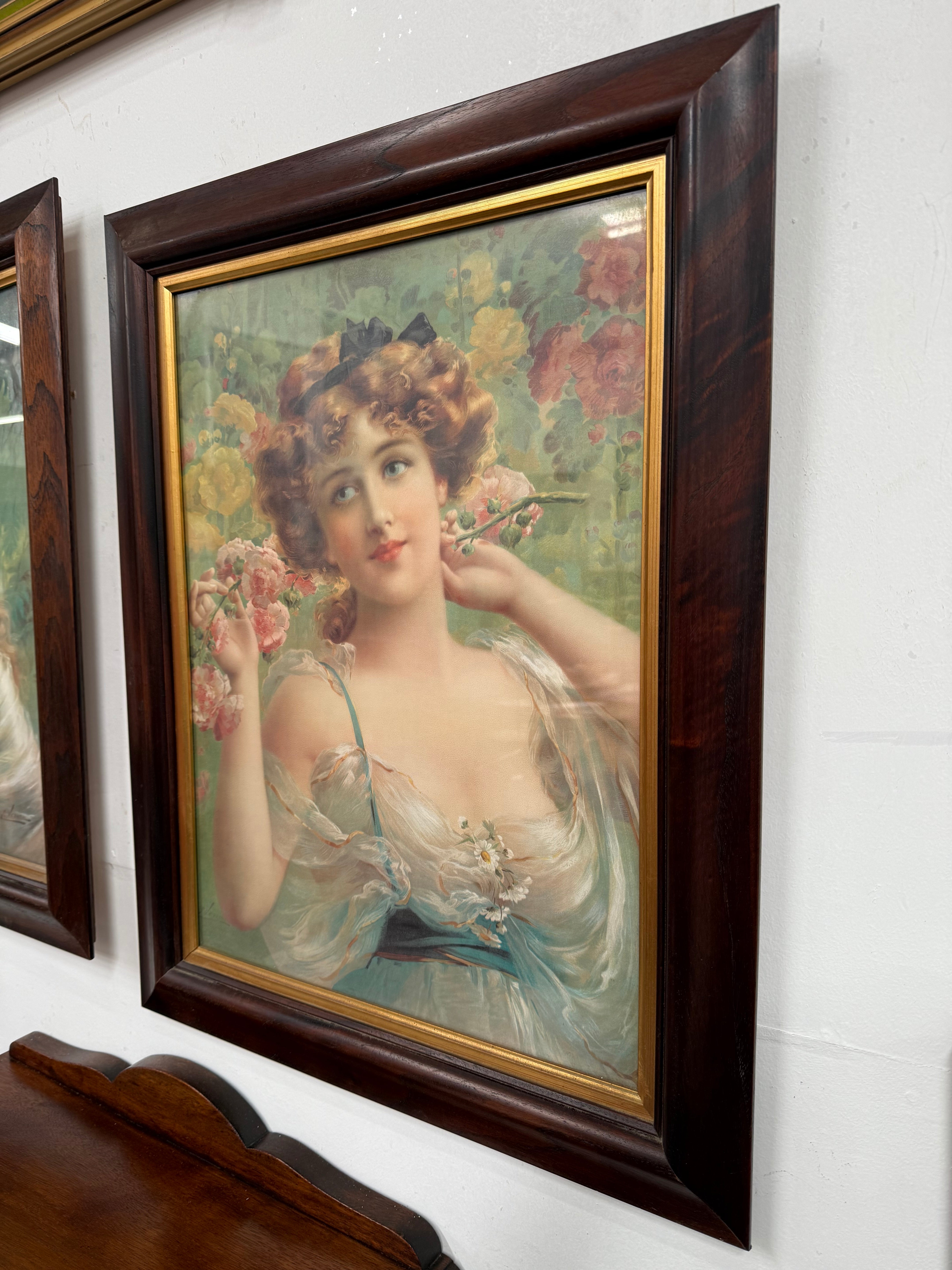 Beautiful Framed Oleograph Picture of a Lady | Antique & Vintage | Moonee Ponds Antiques | Australia Wide