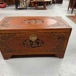 Vintage Carved Camphorwood Chest Circ: 1930's