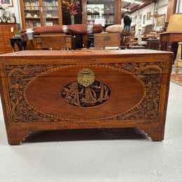 Vintage Carved Camphorwood Chest Circ: 1930's