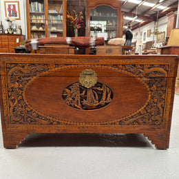 Vintage Carved Camphorwood Chest Circ: 1930's