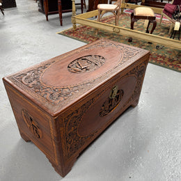 Vintage Carved Camphorwood Chest Circ: 1930's