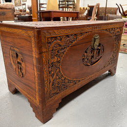 Vintage Carved Camphorwood Chest Circ: 1930's