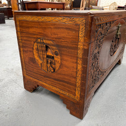 Vintage Carved Camphorwood Chest Circ: 1930's