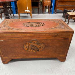 Vintage Carved Camphorwood Chest Circ: 1930's