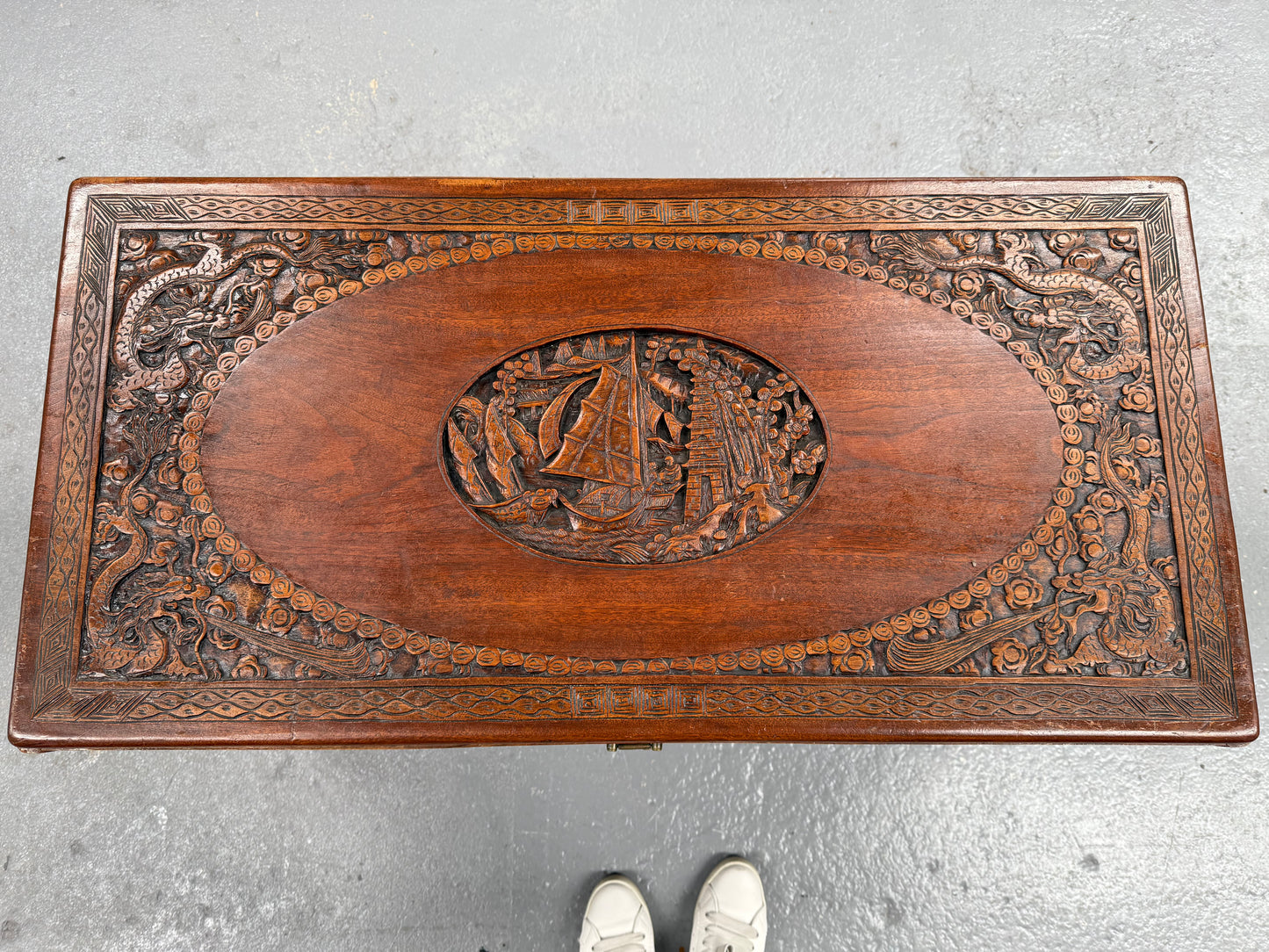 Vintage Carved Camphorwood Chest Circ: 1930's