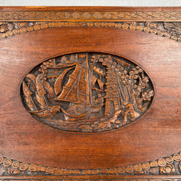 Vintage Carved Camphorwood Chest Circ: 1930's