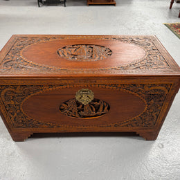 Vintage Carved Camphorwood Chest Circ: 1930's