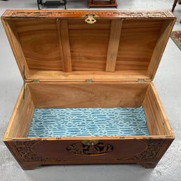 Vintage Carved Camphorwood Chest Circ: 1930's