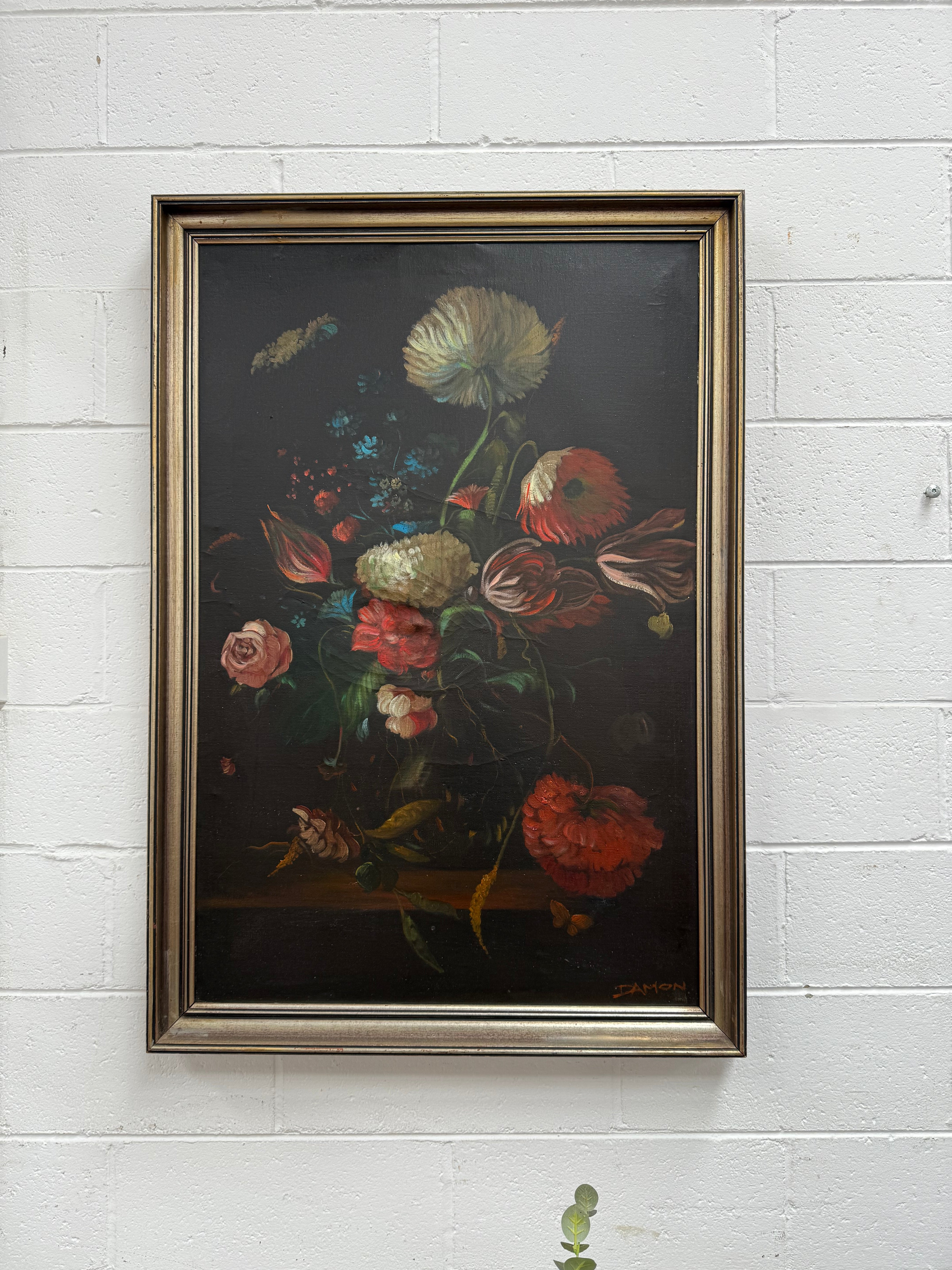 Beautiful Dutch Style Floral Oil Painting