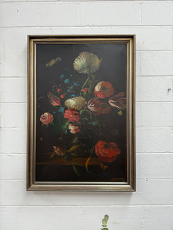 Beautiful Dutch Style Floral Oil Painting | Antique & Vintage | Moonee Ponds Antiques | Australia Wide Delivery