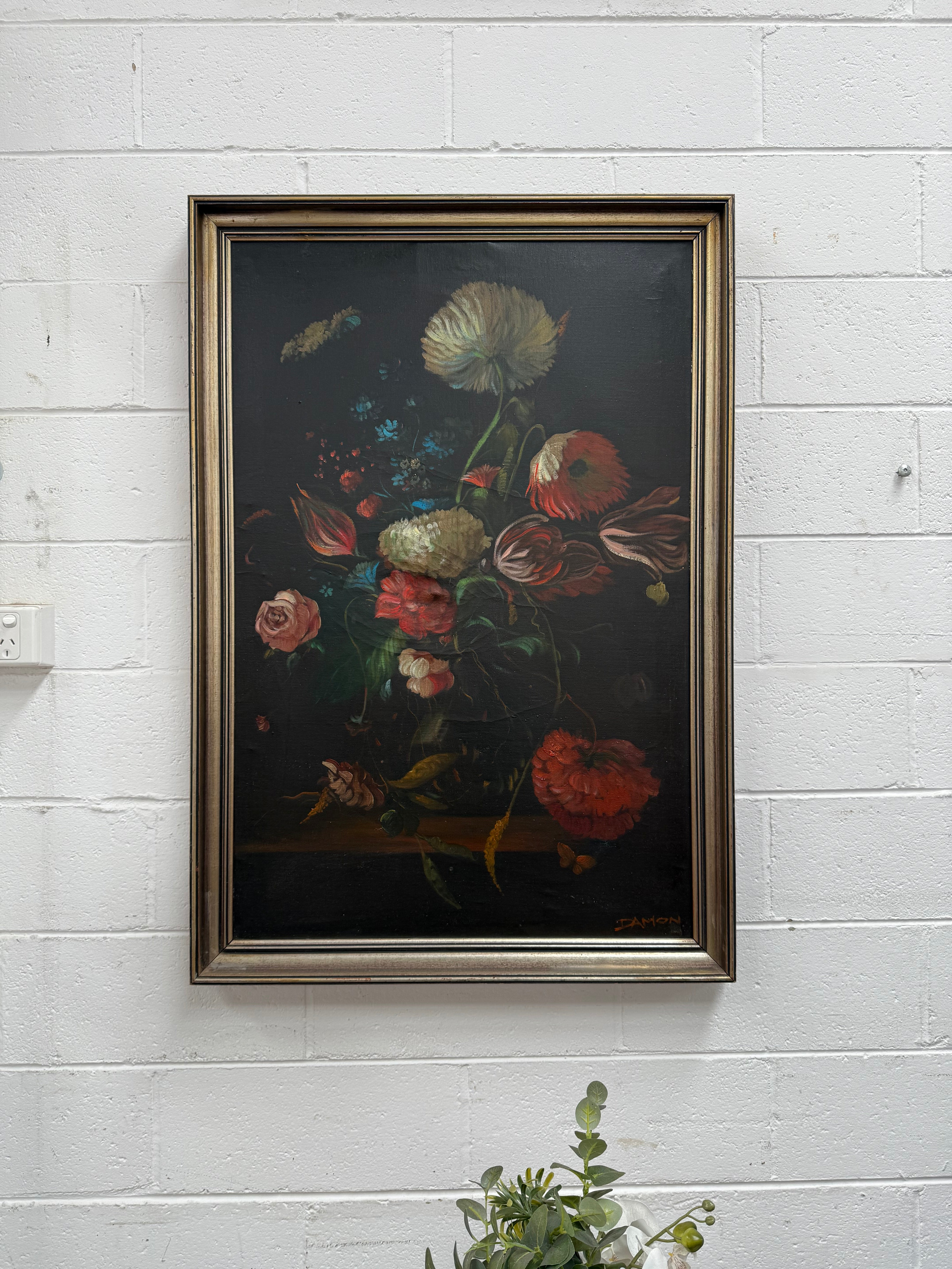 Beautiful Dutch Style Floral Oil Painting