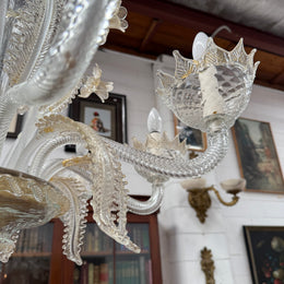Magnificent Champagne Italian Murano Chandelier