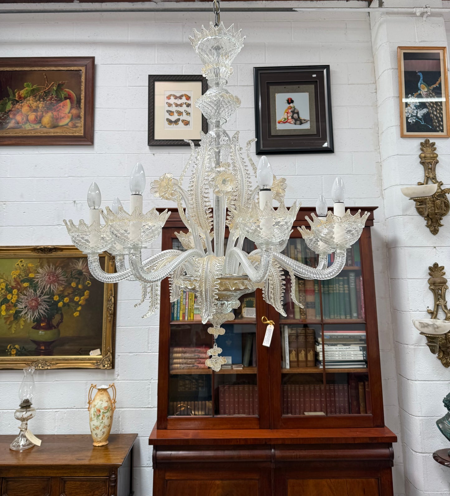 Magnificent Champagne Italian Murano Chandelier