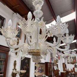 Magnificent Champagne Italian Murano Chandelier