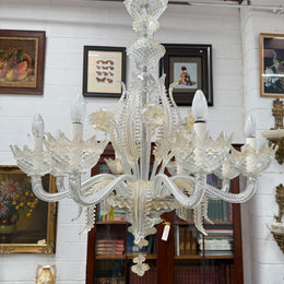 Magnificent Champagne Italian Murano Chandelier