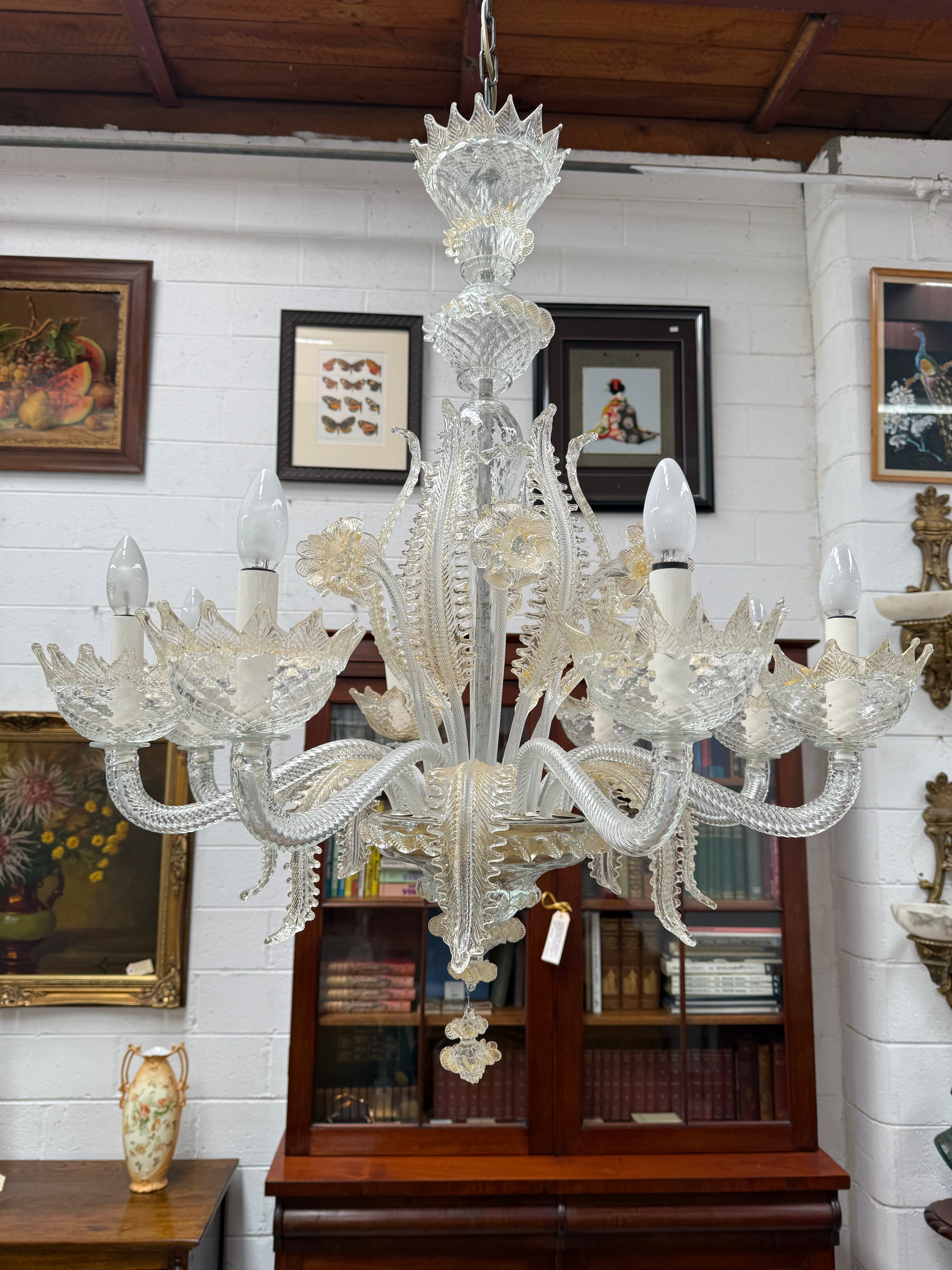 Magnificent Champagne Italian Murano Chandelier | Antique & Vintage | Moonee Ponds Antiques | Australia Wide