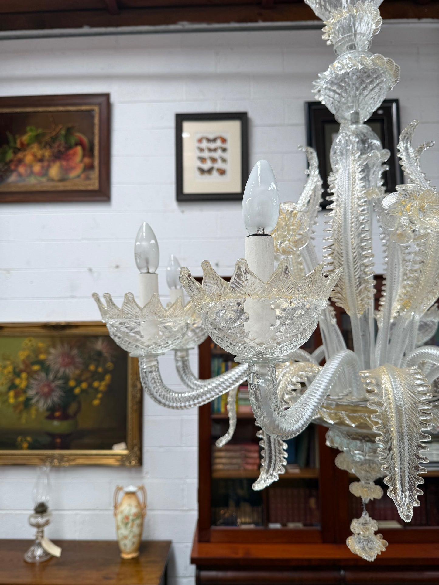 Magnificent Champagne Italian Murano Chandelier