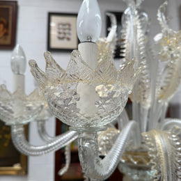 Magnificent Champagne Italian Murano Chandelier