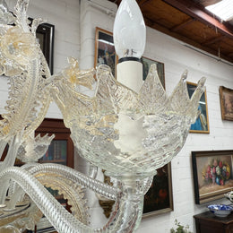 Magnificent Champagne Italian Murano Chandelier