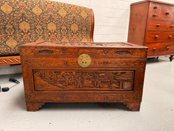 Vintage Carved Camphorwood Chest Circa: 1930's | Antique & Vintage | Moonee Ponds Antiques | Australia Wide Delivery