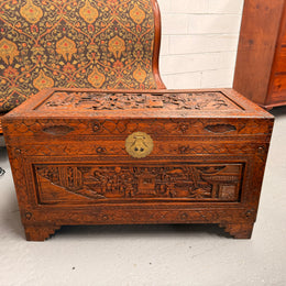 Vintage Carved Camphorwood Chest Circ: 1930's