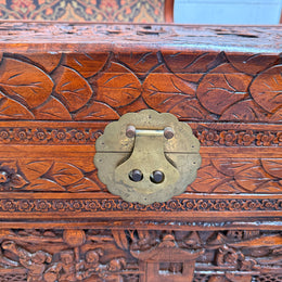 Vintage Carved Camphorwood Chest Circ: 1930's