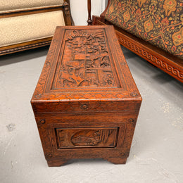 Vintage Carved Camphorwood Chest Circ: 1930's