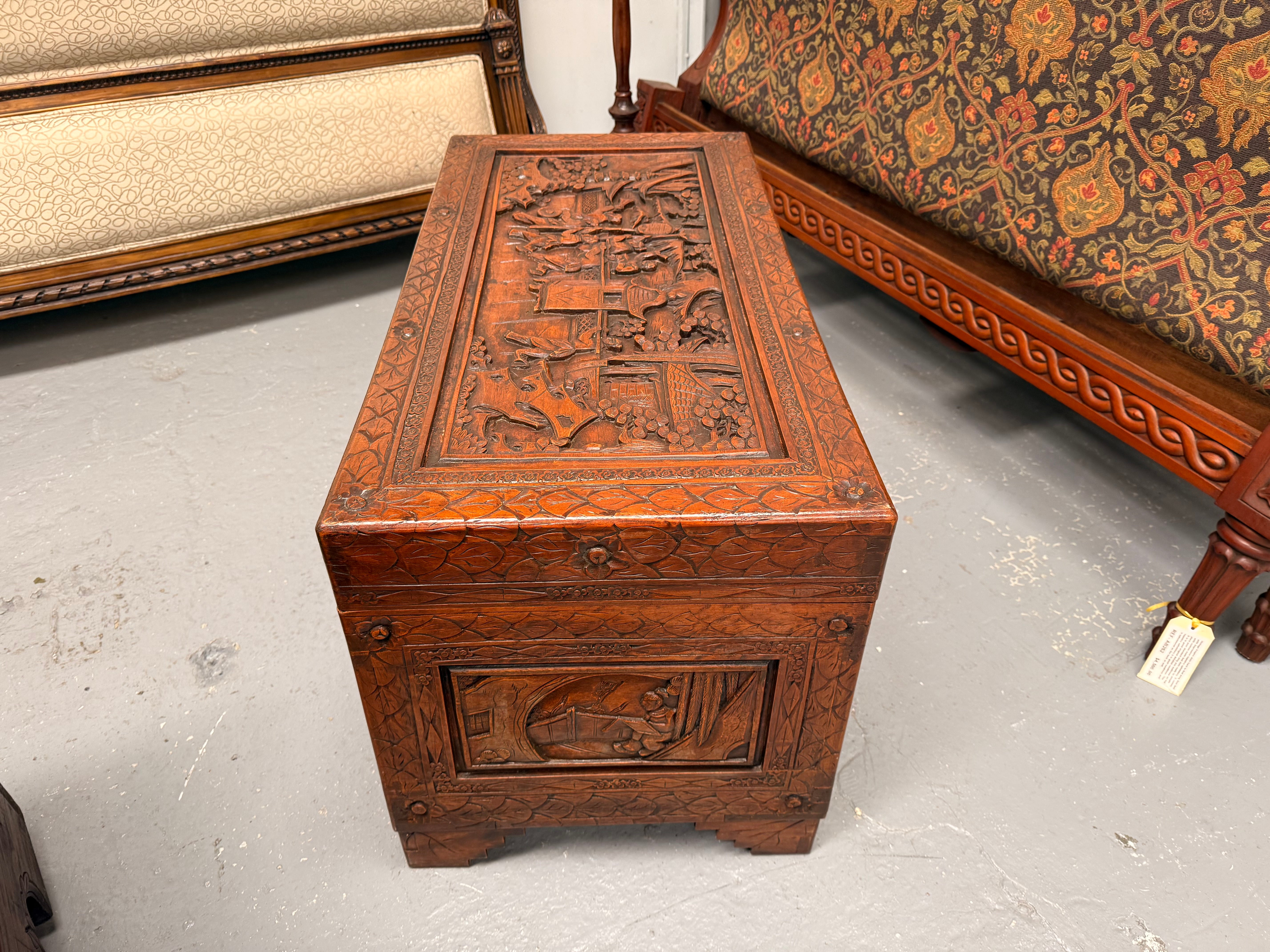 Vintage Carved Camphorwood Chest Circa: 1930's | Antique & Vintage | Moonee Ponds Antiques | Australia Wide Delivery