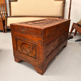 Vintage Carved Camphorwood Chest Circ: 1930's