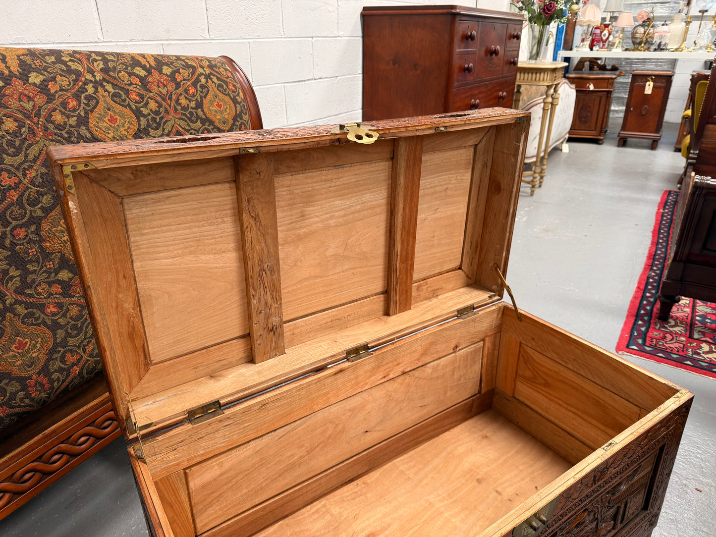 Vintage Carved Camphorwood Chest Circ: 1930's
