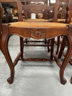 Set of 6 French Louis XV Style Rush Seat Dining Chairs | Antique & Vintage | Moonee Ponds Antiques | Australia Wide Delivery