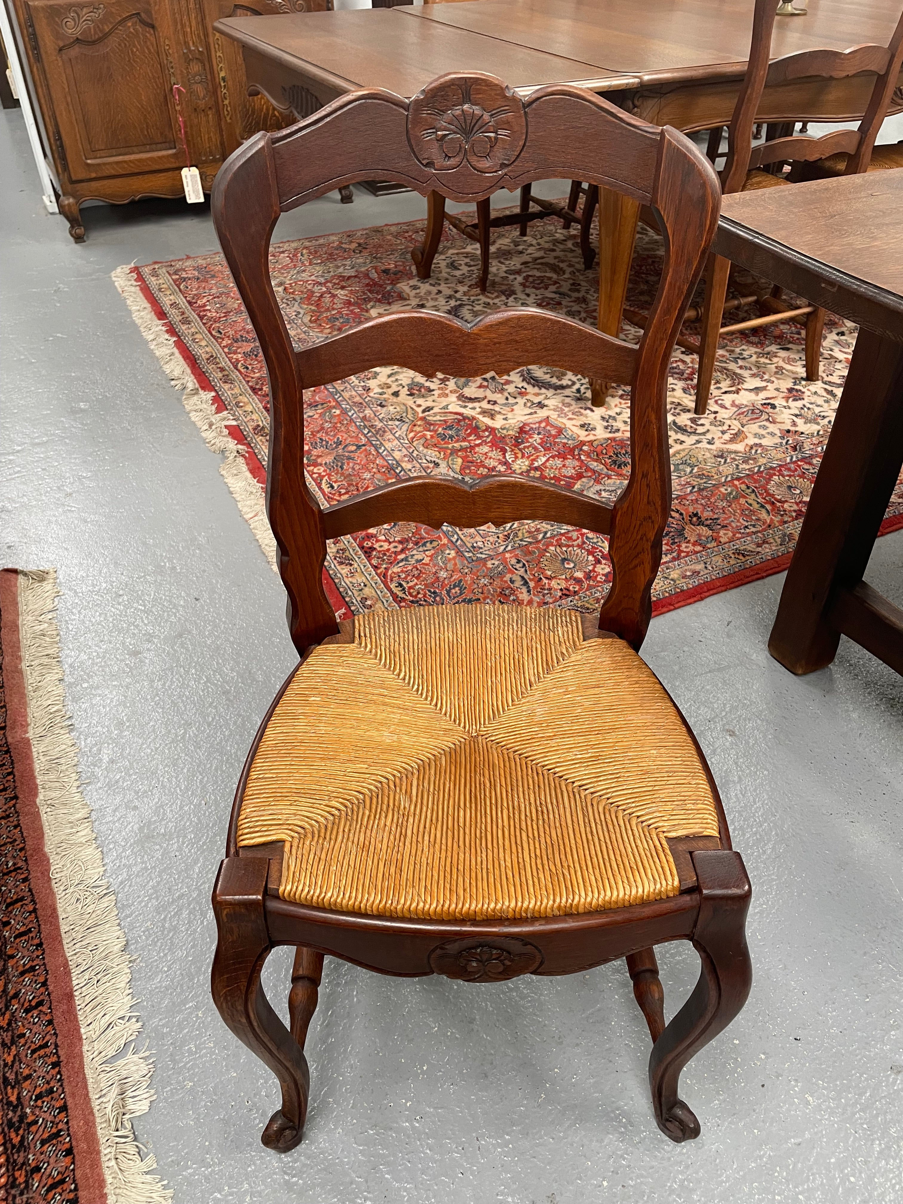 Set of 6 French Louis XV Style Rush Seat Dining Chairs | Antique & Vintage | Moonee Ponds Antiques | Australia Wide Delivery