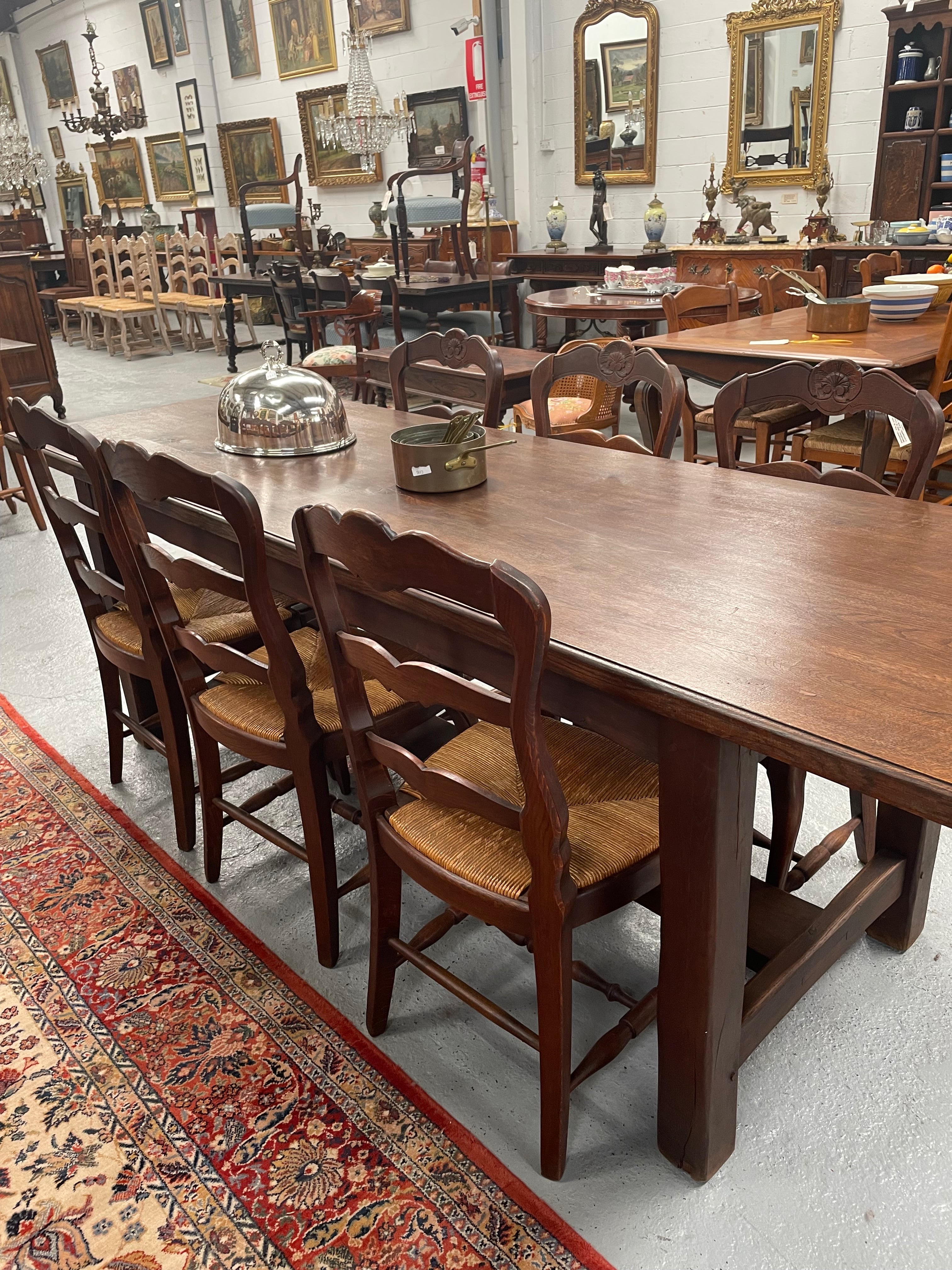 Set of 6 French Louis XV Style Rush Seat Dining Chairs | Antique & Vintage | Moonee Ponds Antiques | Australia Wide Delivery