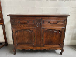 Beautiful French Provincial Oak 2 Door Buffet | Antique & Vintage | Moonee Ponds Antiques | Australia Wide Delivery