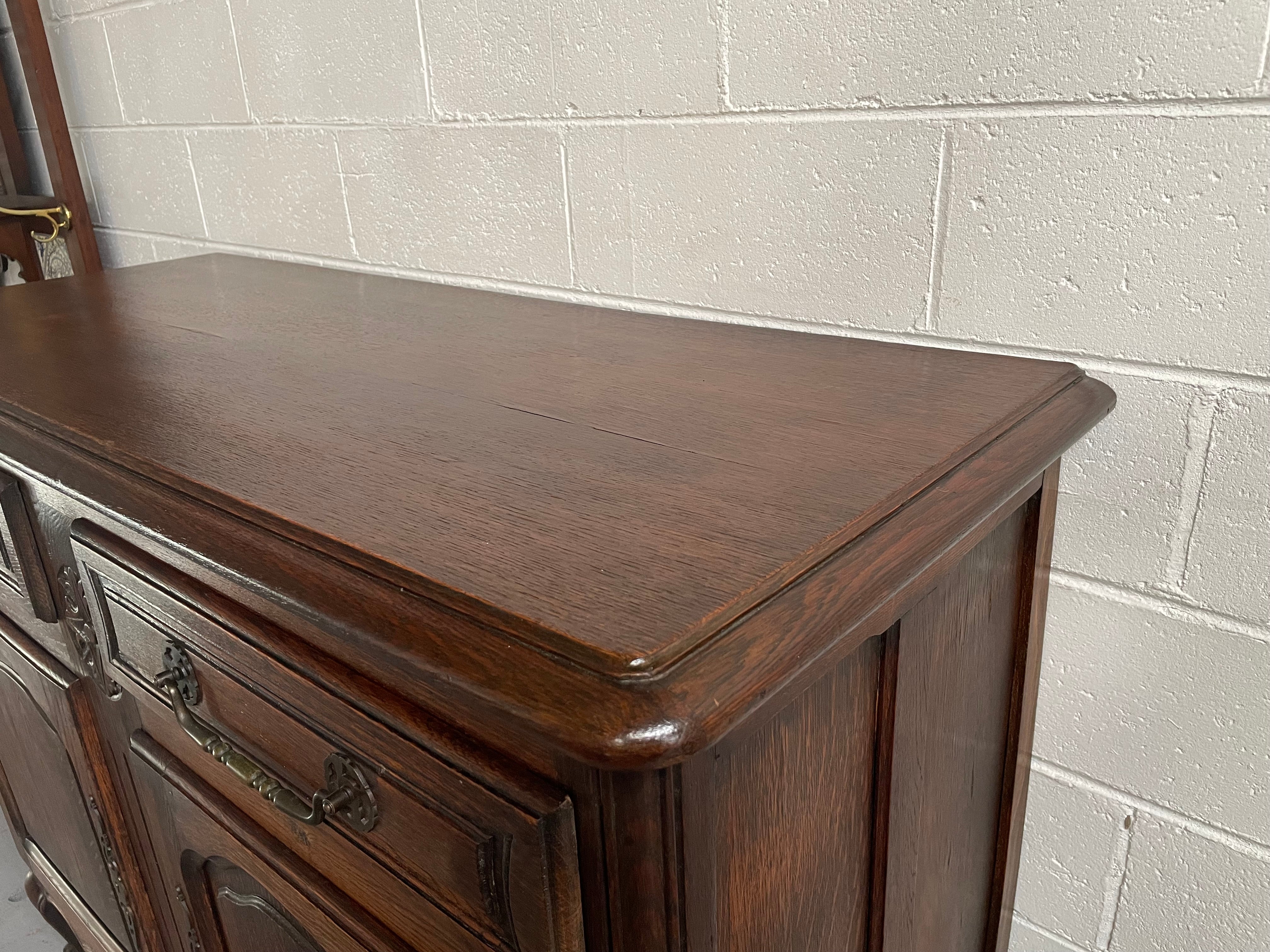 Beautiful French Provincial Oak 2 Door Buffet | Antique & Vintage | Moonee Ponds Antiques | Australia Wide Delivery