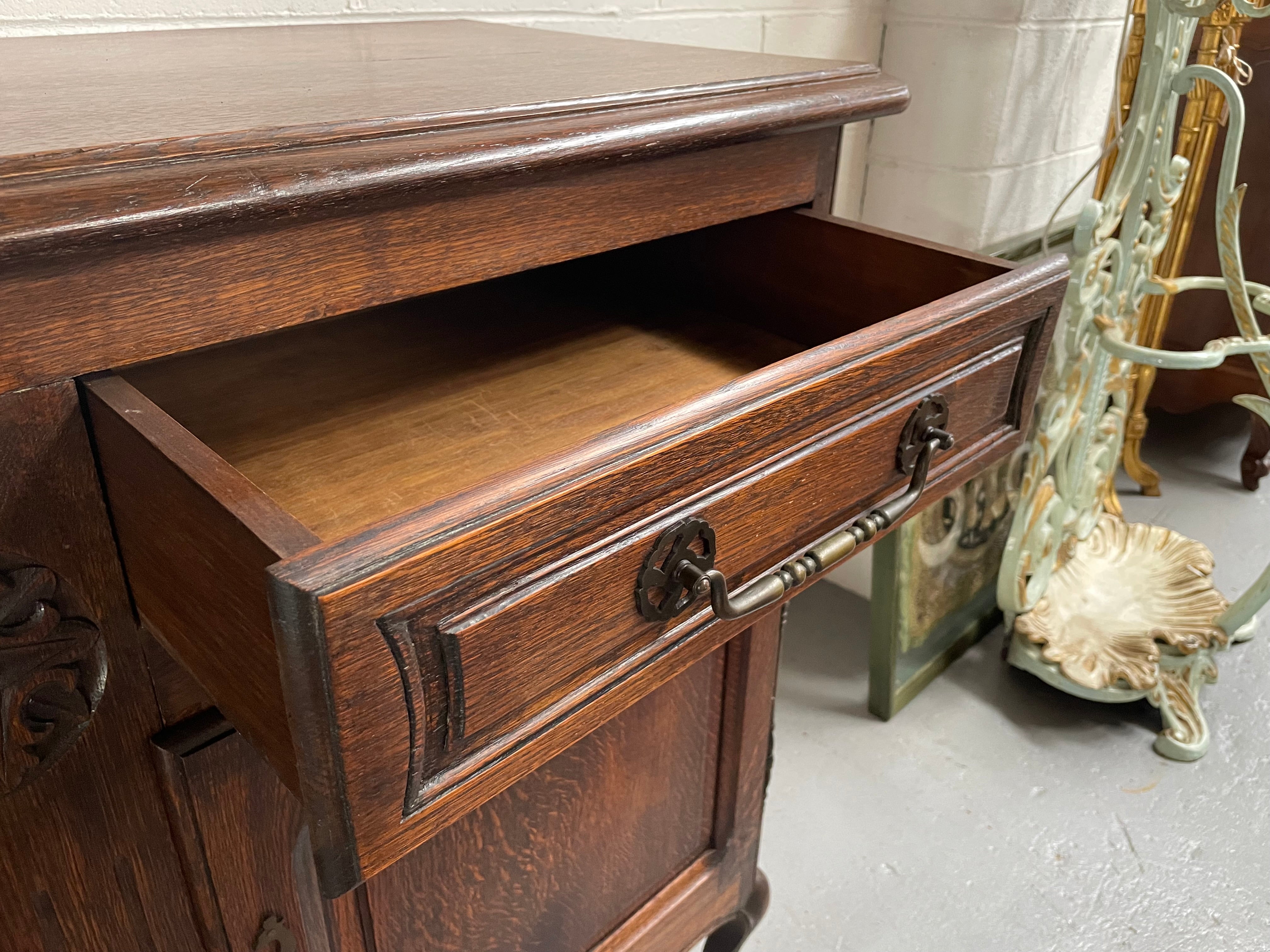 Beautiful French Provincial Oak 2 Door Buffet | Antique & Vintage | Moonee Ponds Antiques | Australia Wide Delivery