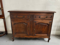 Beautiful French Provincial Oak 2 Door Buffet | Antique & Vintage | Moonee Ponds Antiques | Australia Wide Delivery