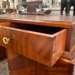 Impressive Art Deco Leather Topped Twin Pedestal Desk