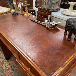 Impressive Art Deco Leather Topped Twin Pedestal Desk