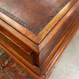 Impressive Art Deco Leather Topped Twin Pedestal Desk