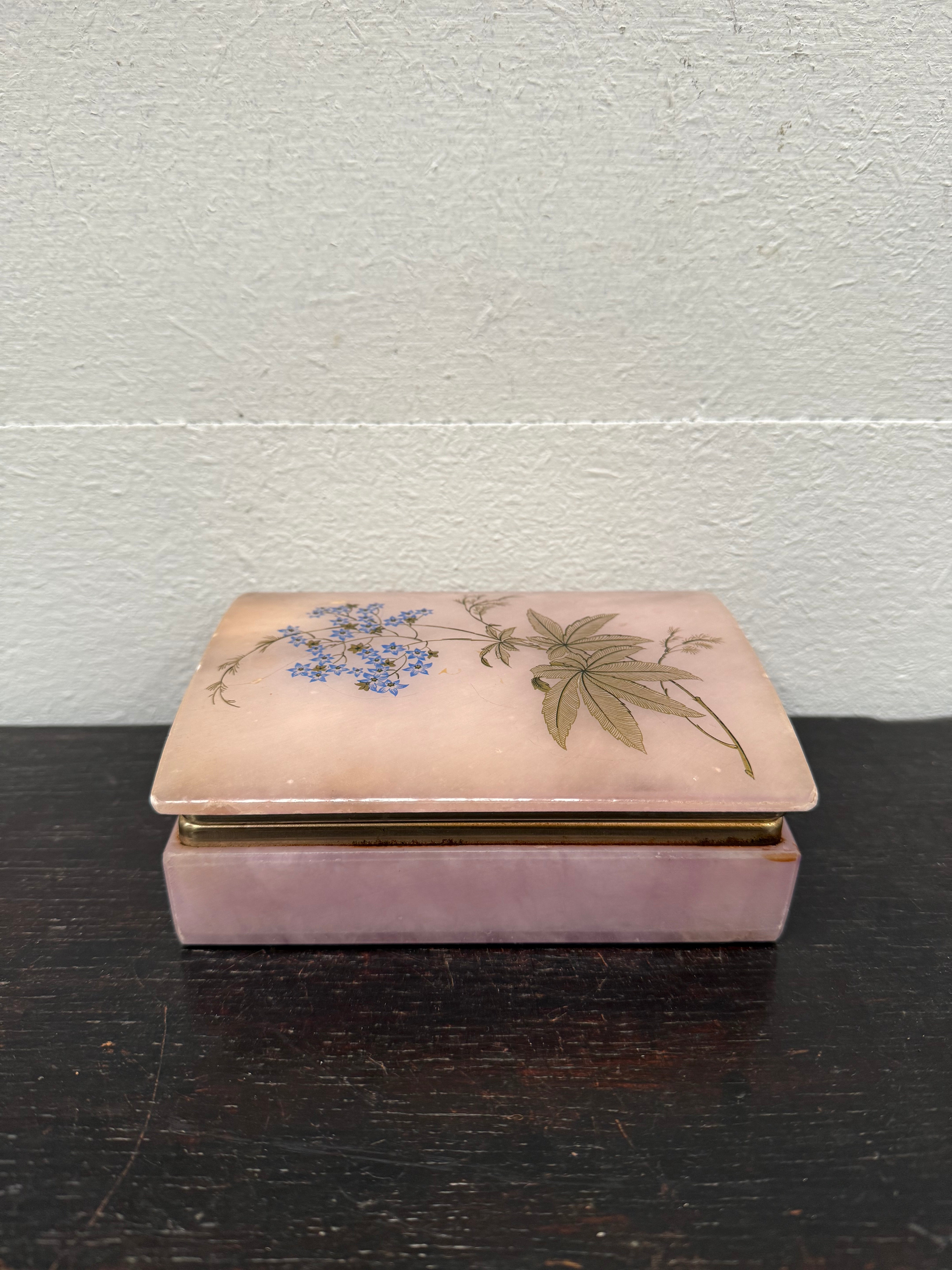 Vintage Alabaster Trinket Box | Antique & Vintage | Moonee Ponds Antiques | Australia Wide Delivery